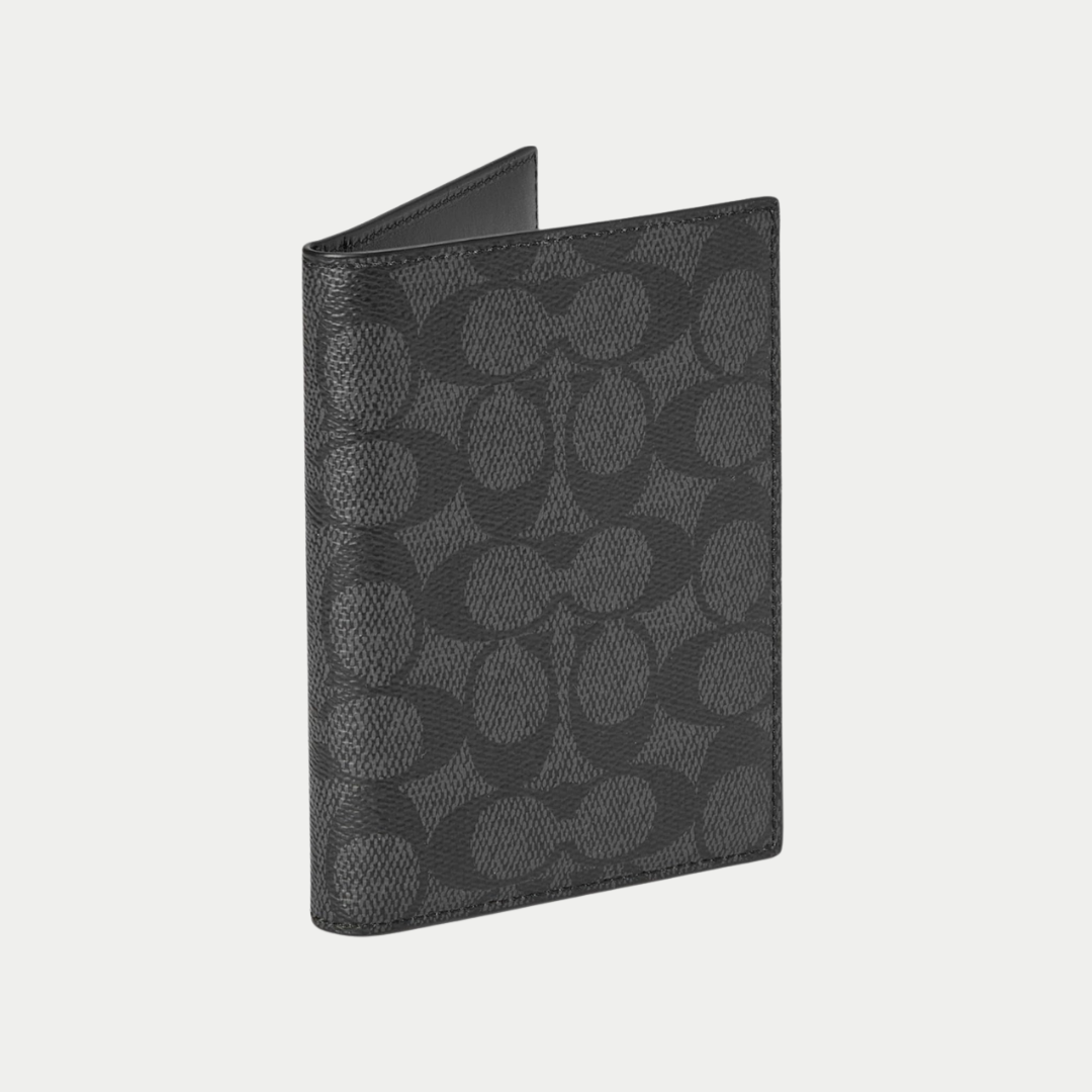 PORTA PASAPORTE COACH NEGRO