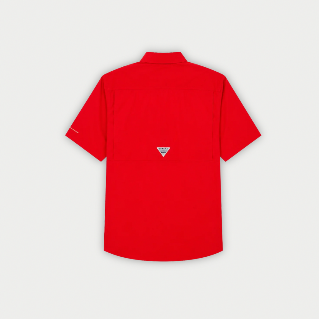 CAMISA COLUMBIA CRISTAL ROJA MANGA CORTA