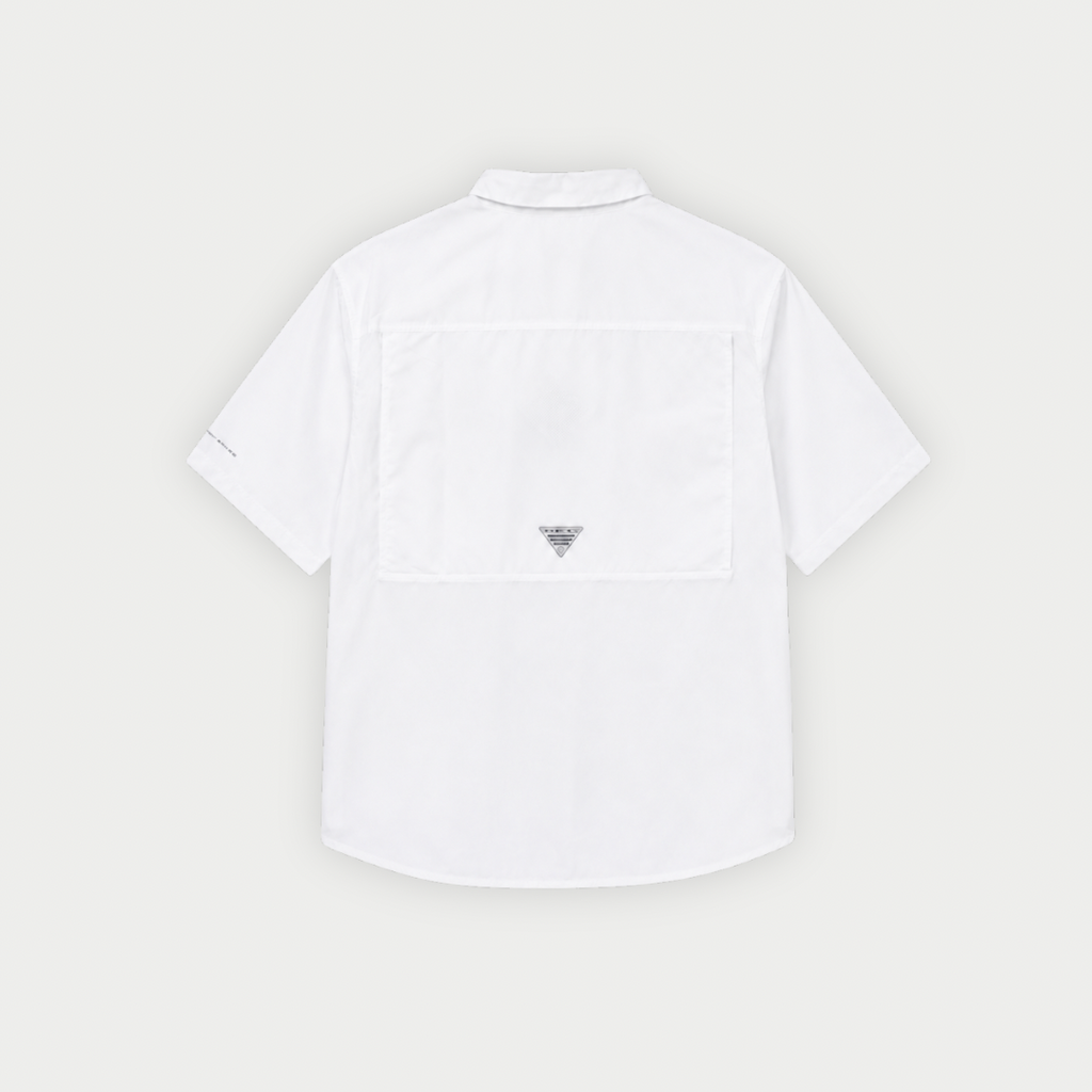 CAMISA COLUMBIA BLUEFIN BLANCA MANGA CORTA