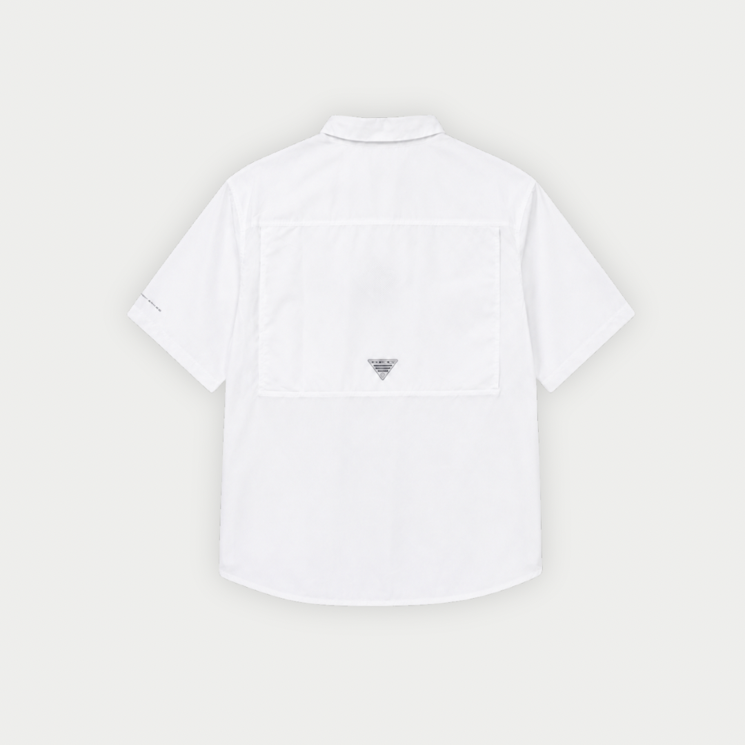 CAMISA COLUMBIA BLUEFIN BLANCA MANGA CORTA