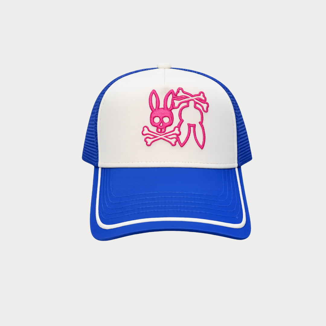 GORRA PSYCHO BUNNY BLANCA/AZUL