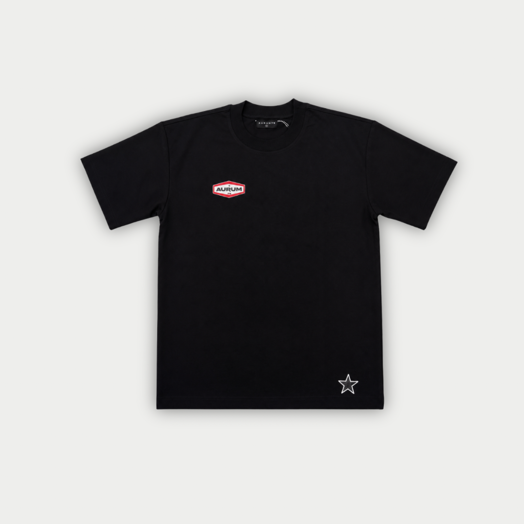 CAMISETA AURUM CHAMPAGNE NEGRA