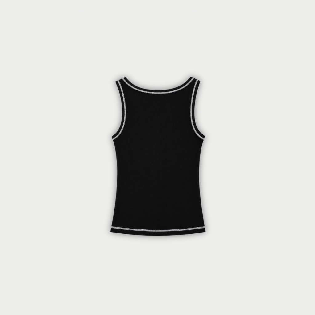 CROP TOP CELIT SCRIPT NEGRO