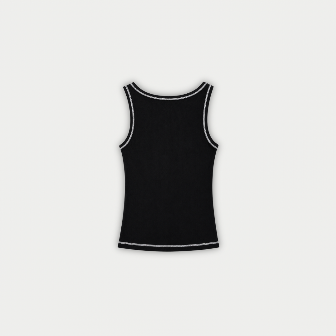 CROP TOP CELIT SCRIPT NEGRO