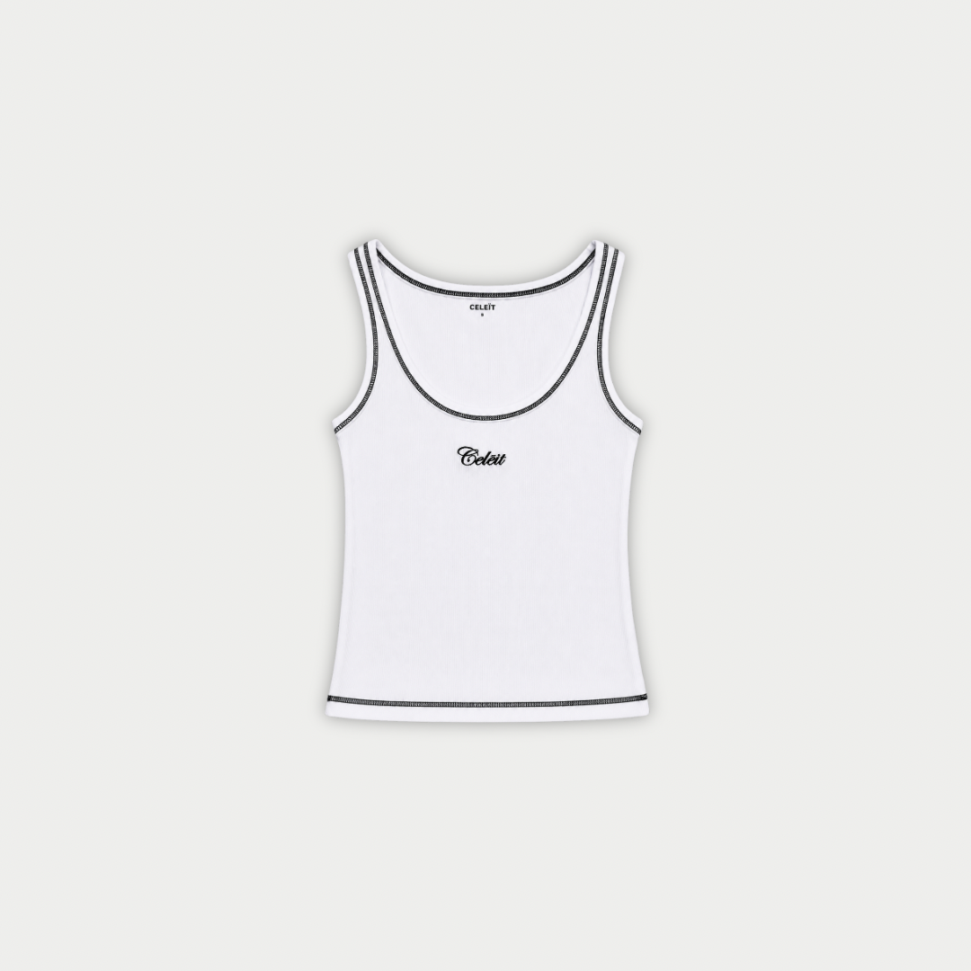 CROP TOP CLEIT SCRIPT BLANCO