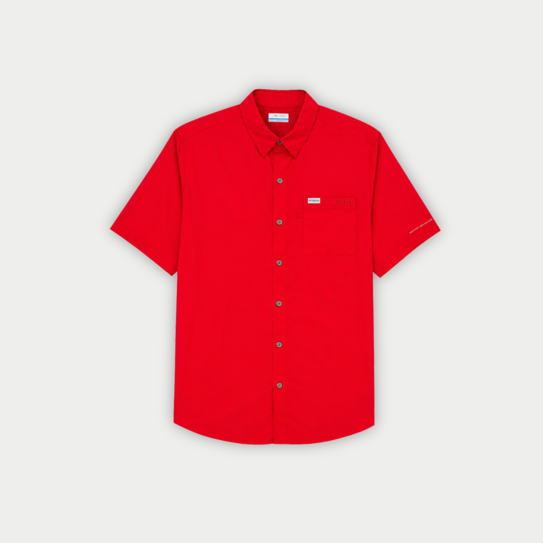 CAMISA COLUMBIA CRISTAL ROJA MANGA CORTA