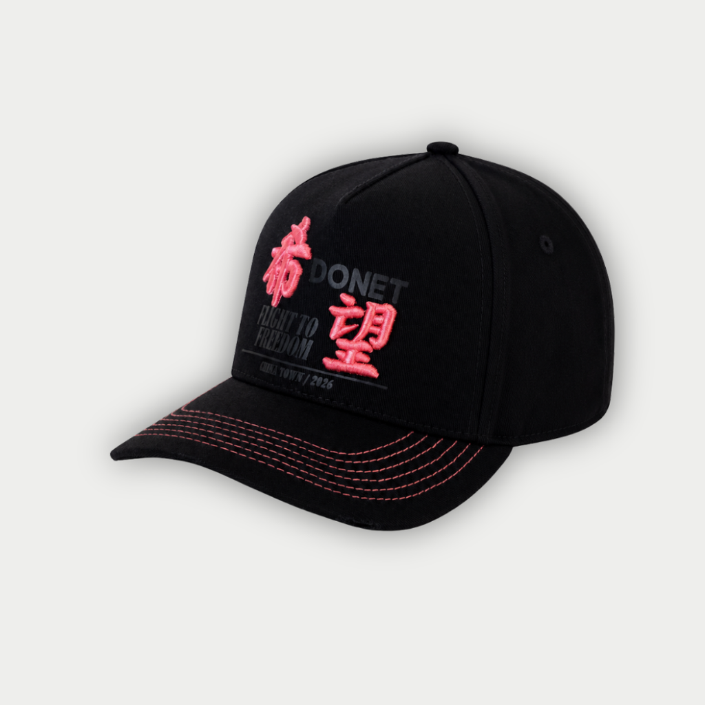 GORRA DONET HONG NEGRO/ROSA VINO