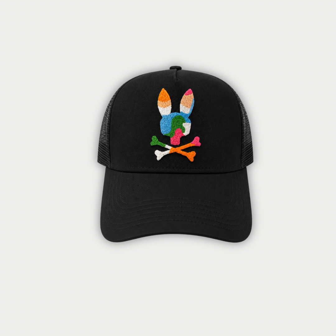 GORRA PSYCHO BUNNY NEGRA/COLORES