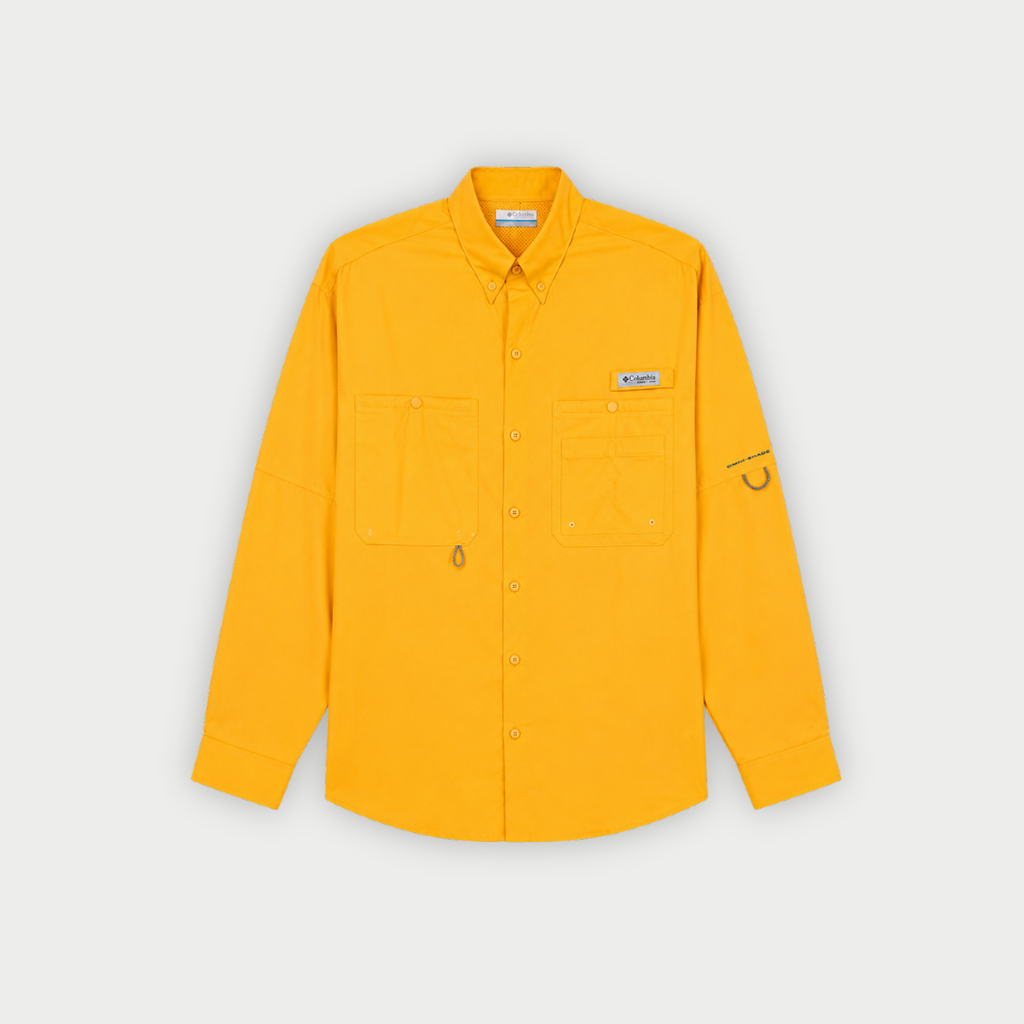 CAMISA COLUMBIA NARANJA MANGA LARGA
