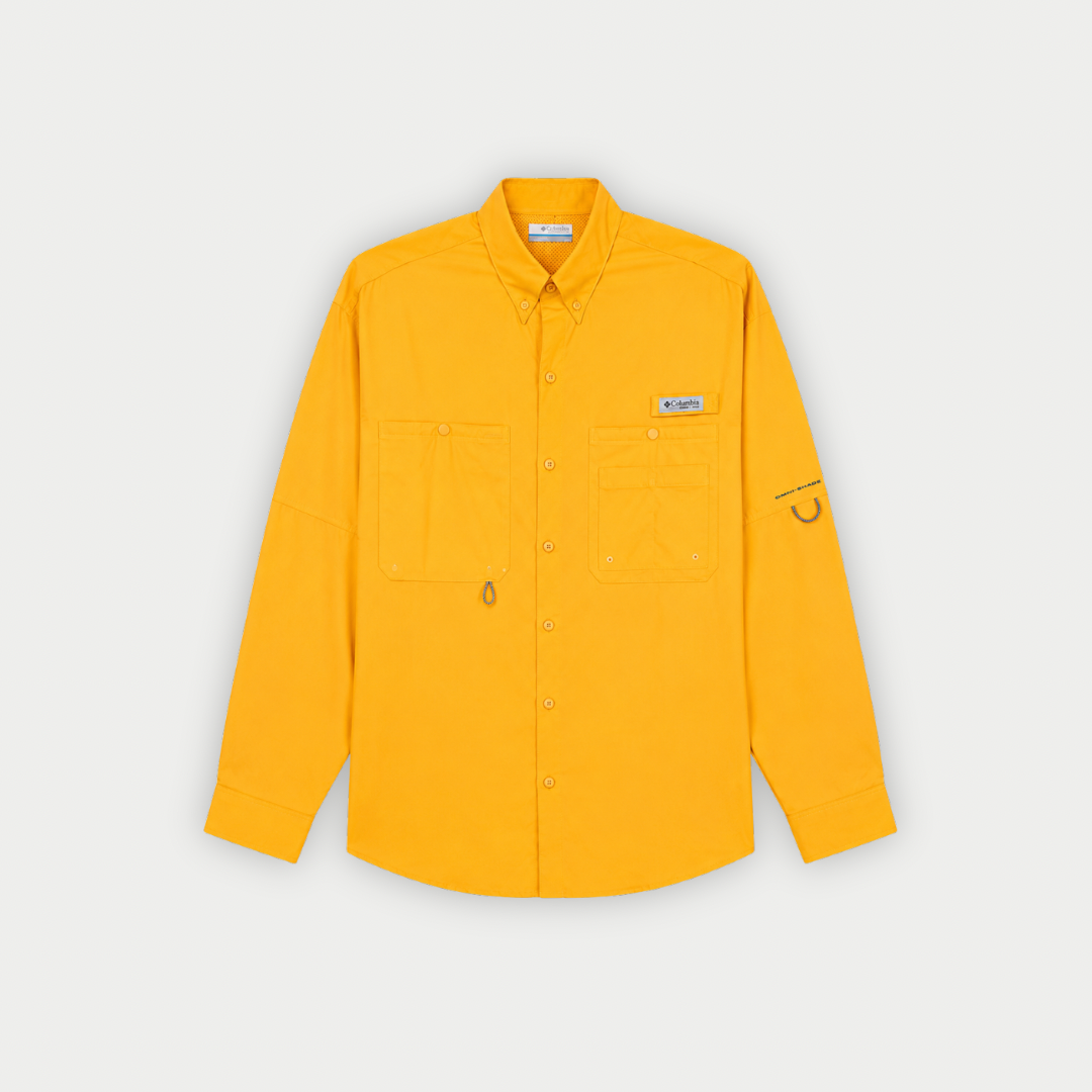 CAMISA COLUMBIA NARANJA MANGA LARGA