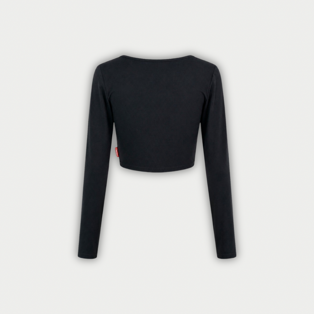 CROP TOP CLEMONT PIANTA NEGRO