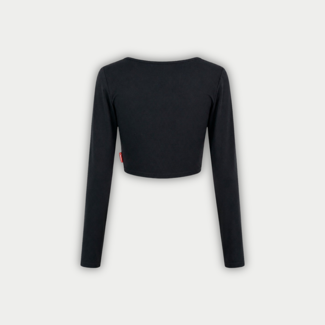 CROP TOP CLEMONT PIANTA NEGRO