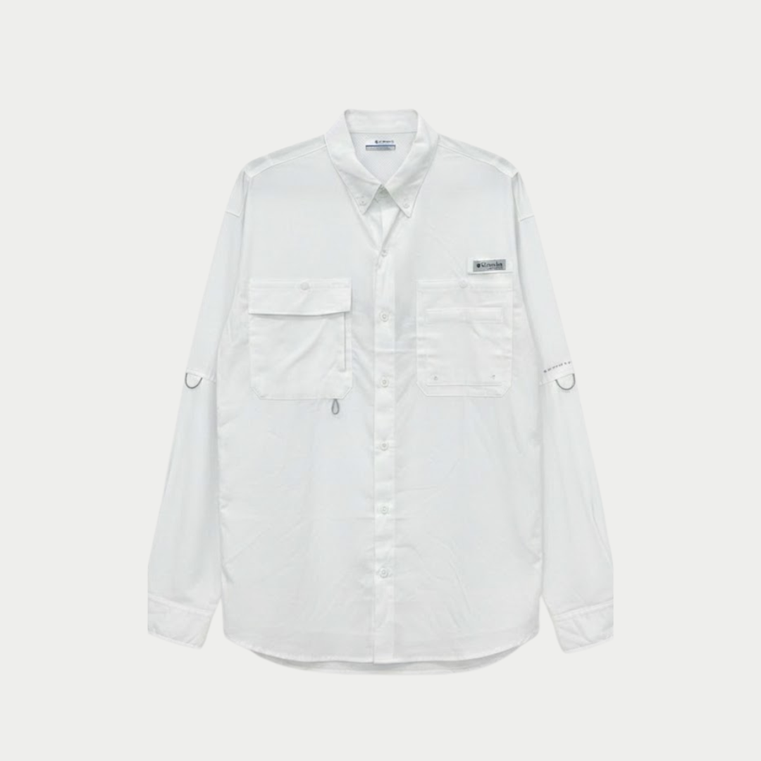 CAMISA COLUMBIA CRYSTAL BLANCA MANGA LARGA
