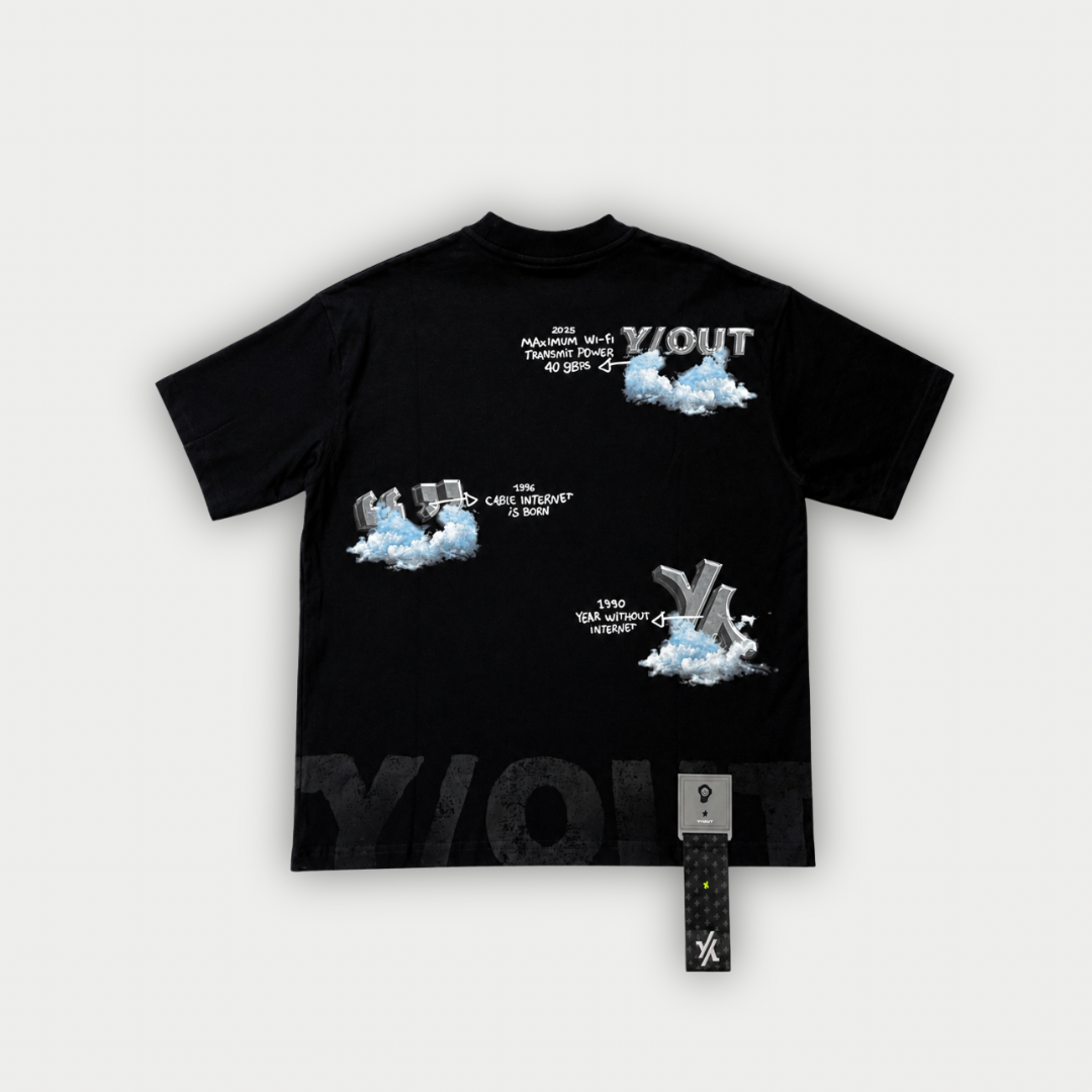 CAMISETA Y/OUT TIMELINE NEGRA
