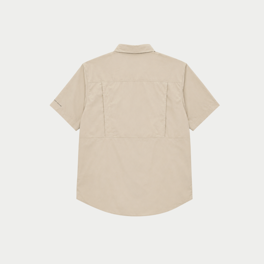 CAMISA COLUMBIA YONCALLA BEIGE MANGA CORTA
