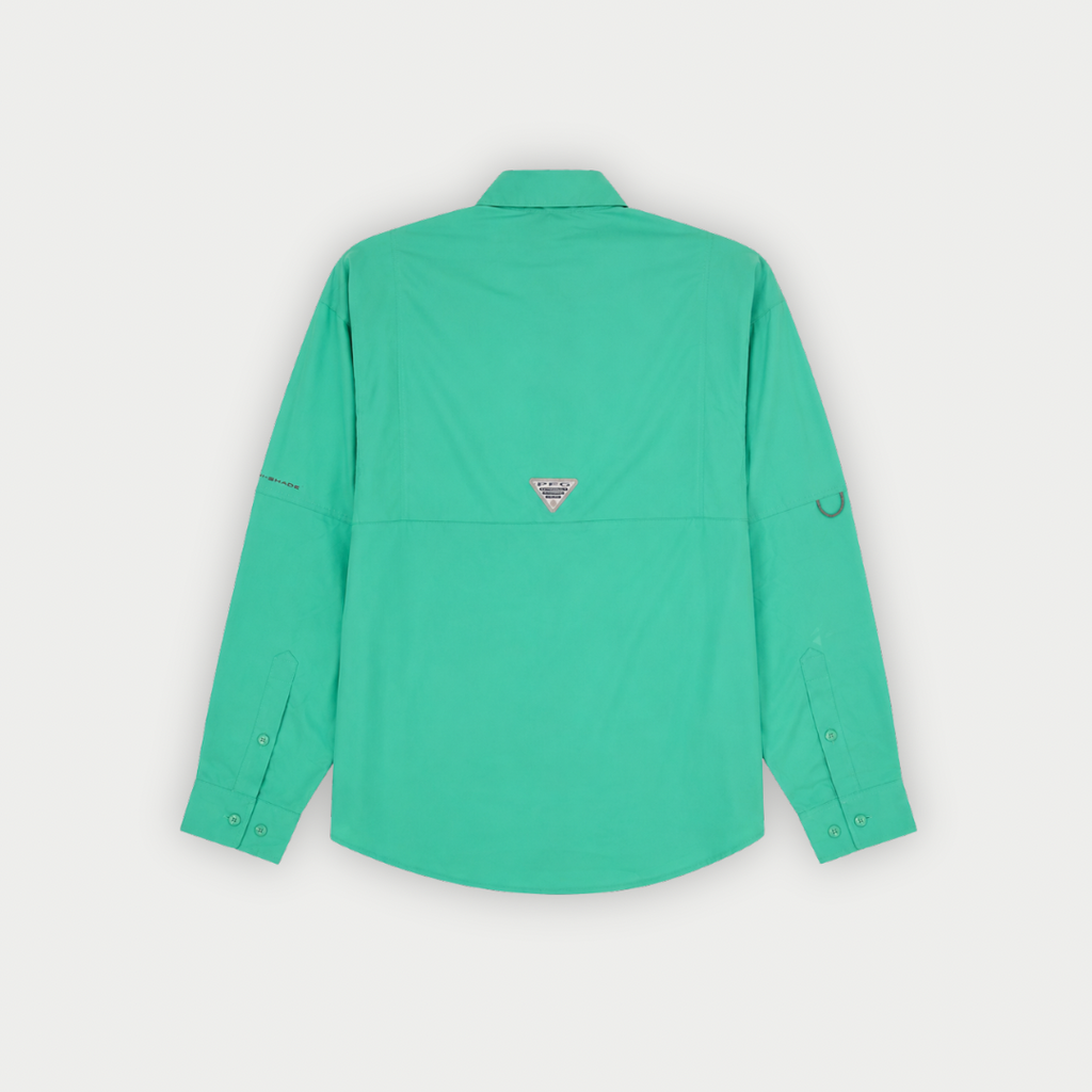 CAMISA COLUMBIA CRISTAL AQUA MANGA LARGA