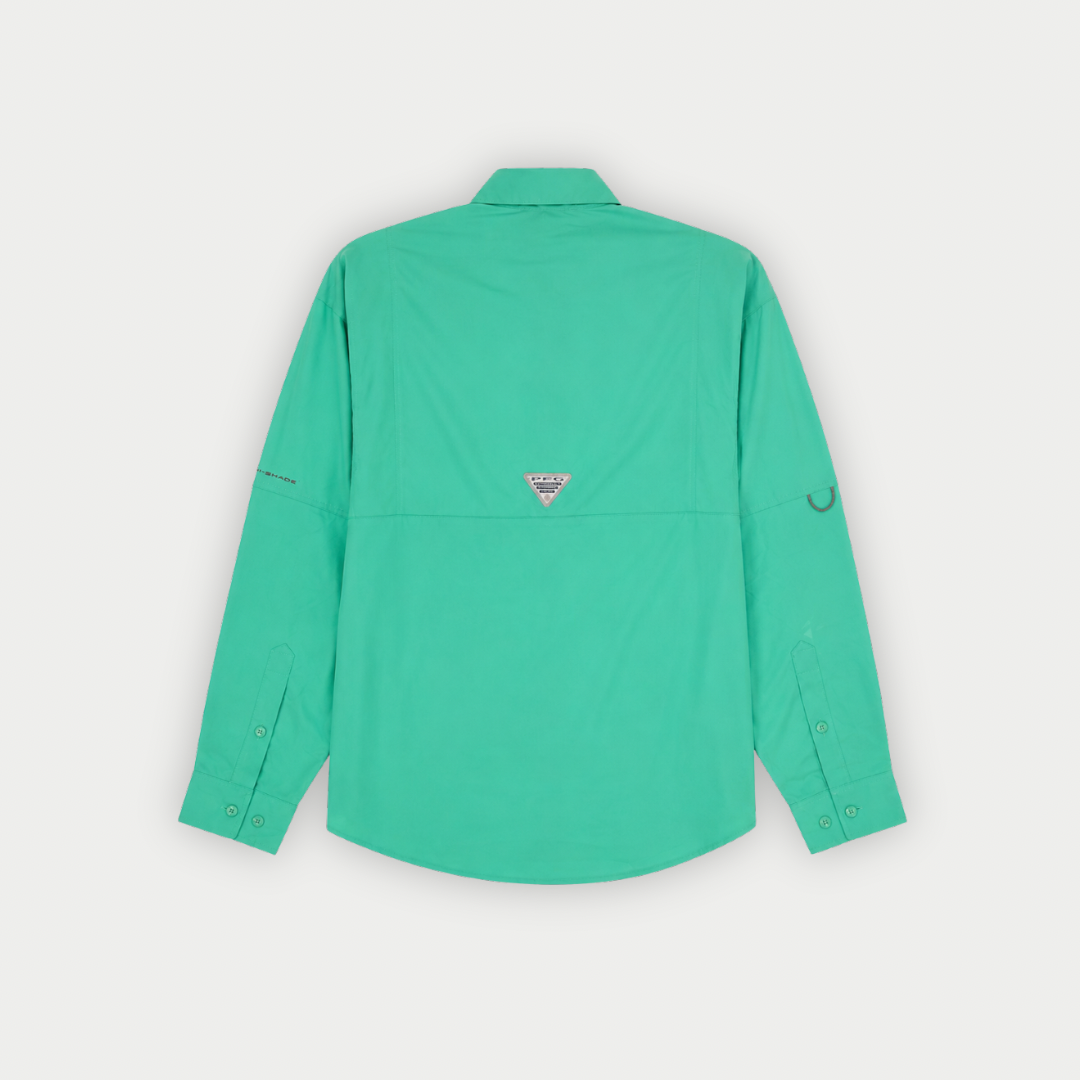 CAMISA COLUMBIA CRISTAL AQUA MANGA LARGA