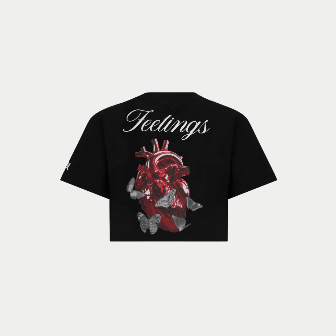 CROP TOP DAMA AURUM LOVE NEGRA