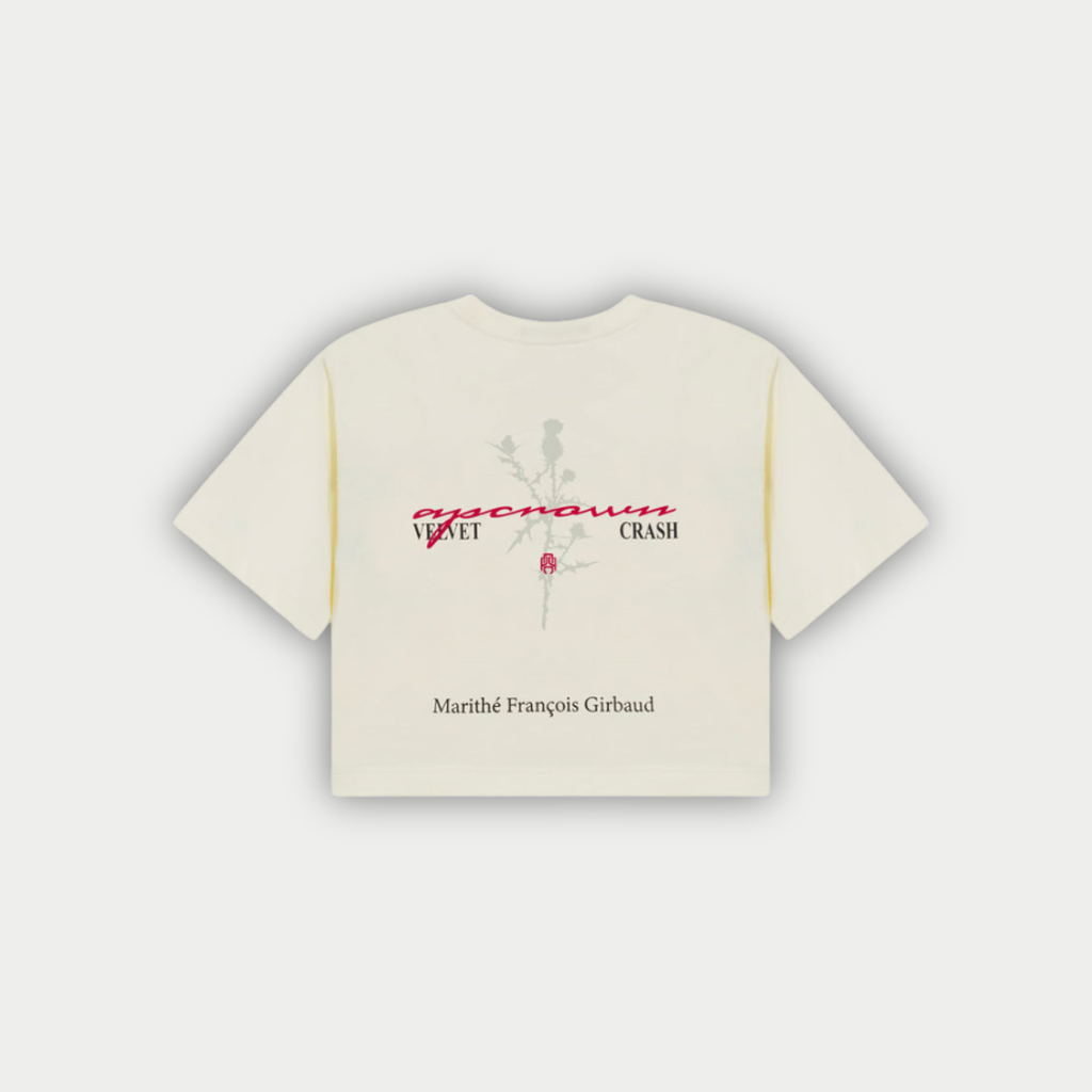 CAMISETA AP CROWN DAMA FLOWER BLANCA