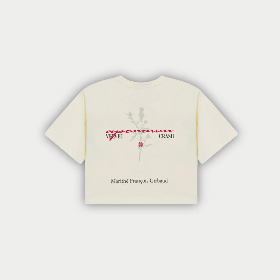 CAMISETA AP CROWN DAMA FLOWER BLANCA