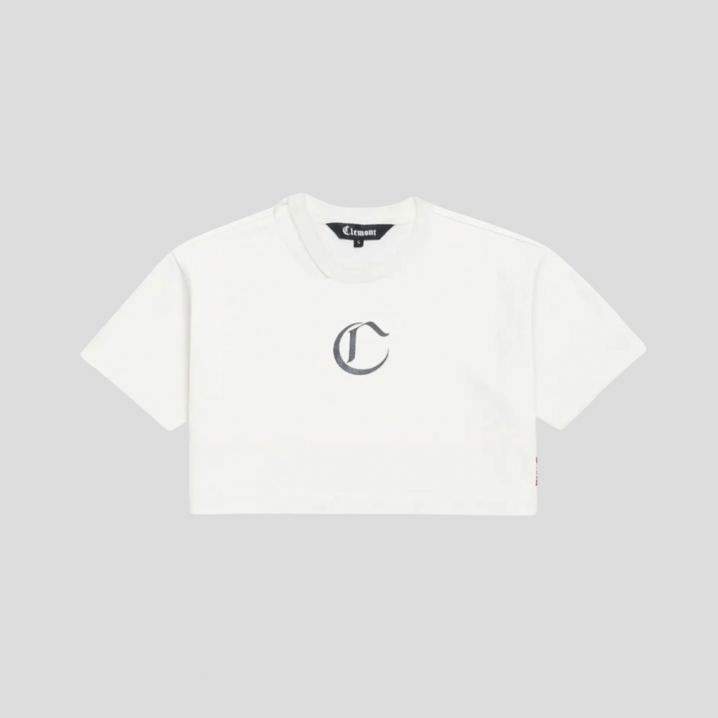 CROP TOP DAMA CLEMONT CENERE CREMA